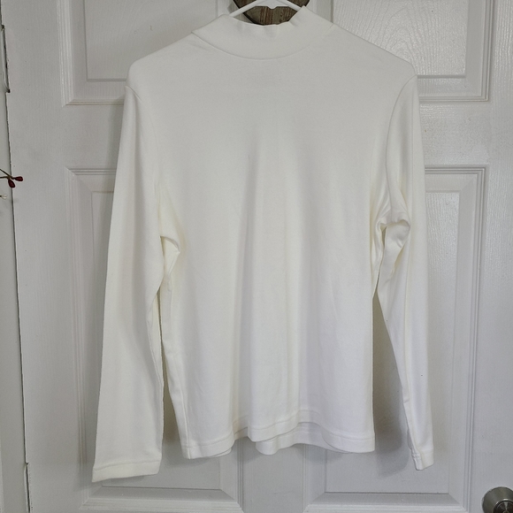 (391) Kim Rogers Petite Woman's long sleeve Activewear Turtleneck Size: PL White - Picture 5 of 16